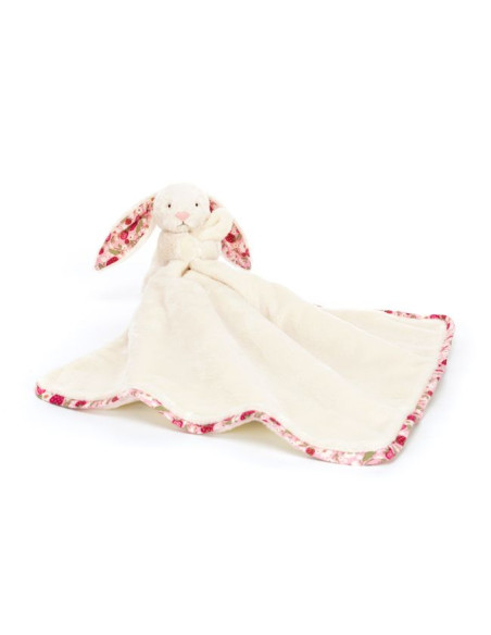 Króliczek z Kwiecistymi Uszami „Berry” Szmatka Przytulanka Kremowa 34 cm