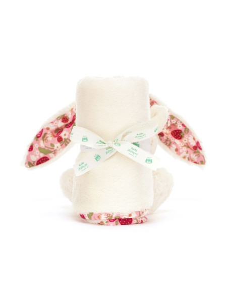 Króliczek z Kwiecistymi Uszami „Berry” Szmatka Przytulanka Kremowa 34 cm