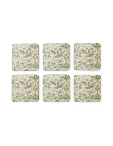 Morris & Co. Ptak w Truskawkach, Podkładki Małe – 6 szt.