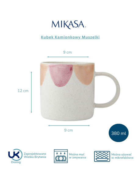 Mikasa, Kubek Kamionkowy Muszelki – 380 ml