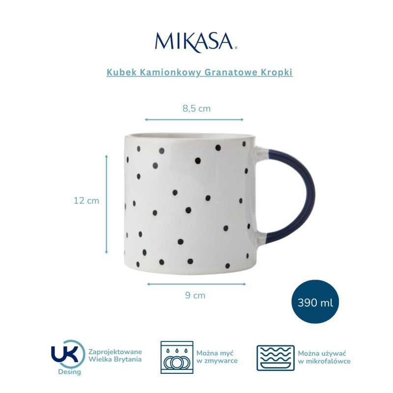 Mikasa, Kubek Kamionkowy Granatowe...