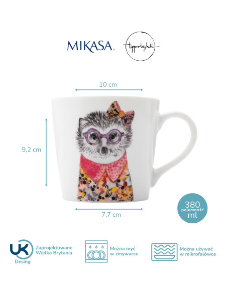 Mikasa Tipperleyhill, Porcelanowy Kubek Jeż - 380 ml