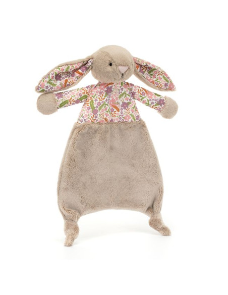 Króliczek z Kwiecistymi Uszami „Petal” Szmatka Przytulanka Beżowa 28 cm