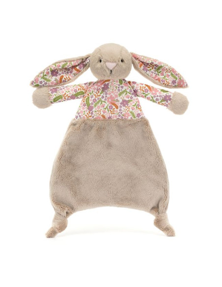 Króliczek z Kwiecistymi Uszami „Petal” Szmatka Przytulanka Beżowa 28 cm