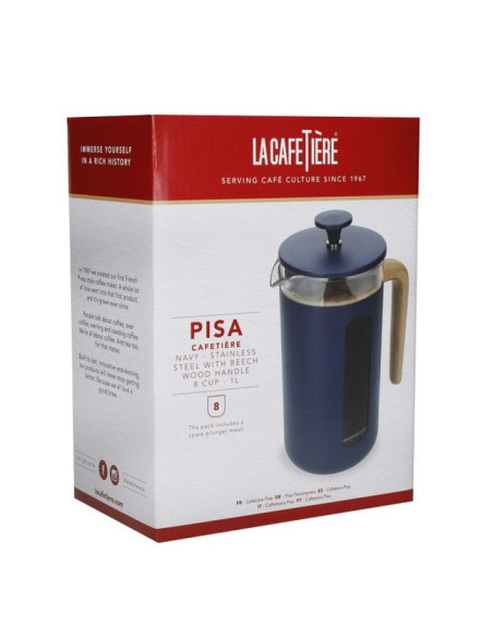 Zaparzacz do Kawy Typu French Press La Cafetière Pisa na 8 filiżanek, kolor granatowy
