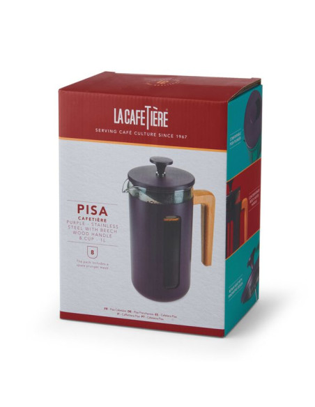 Zaparzacz do Kawy Typu French Press La Cafetière Pisa na 8 filiżanek, kolor fioletowy