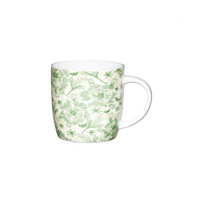 Kubek porcelanowy z liśćmi...