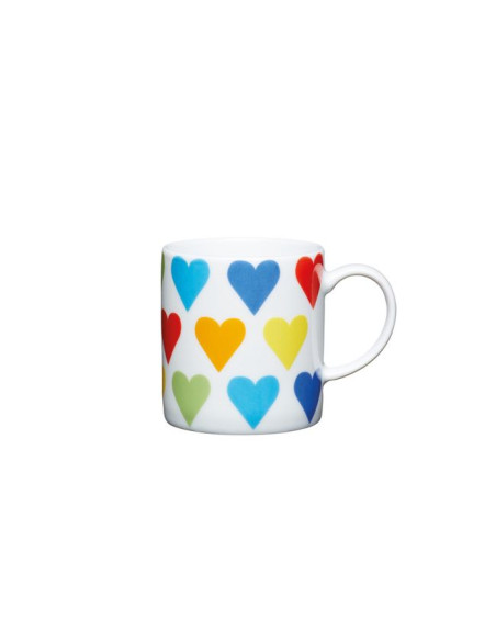 Espresso porcelanowa filiżanka z sercami, 80 ml