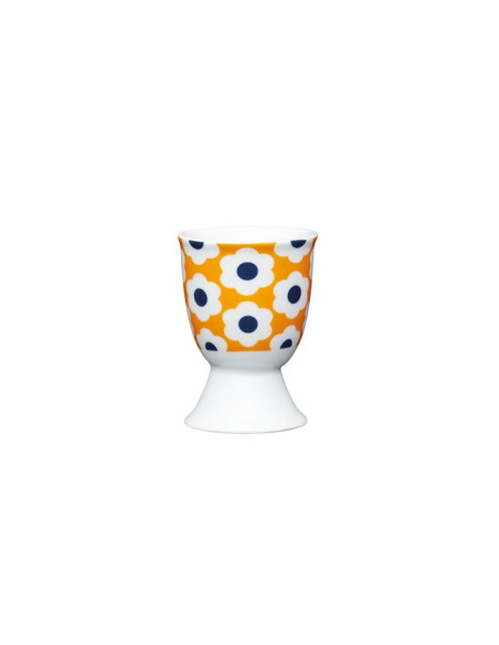 Porcelanowy kieliszek na jajko Retro Flower Spot