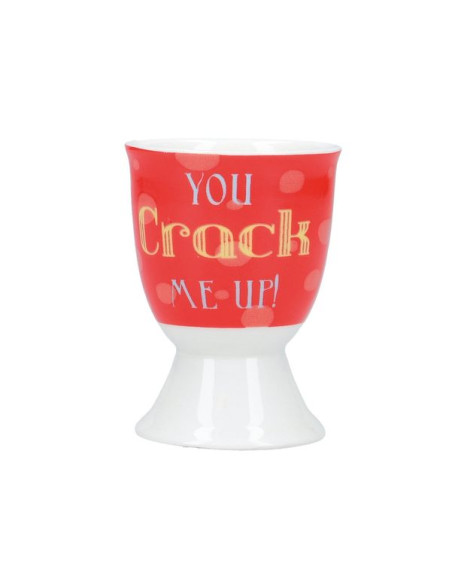 Porcelanowy kieliszek na jajko "You crack me up"