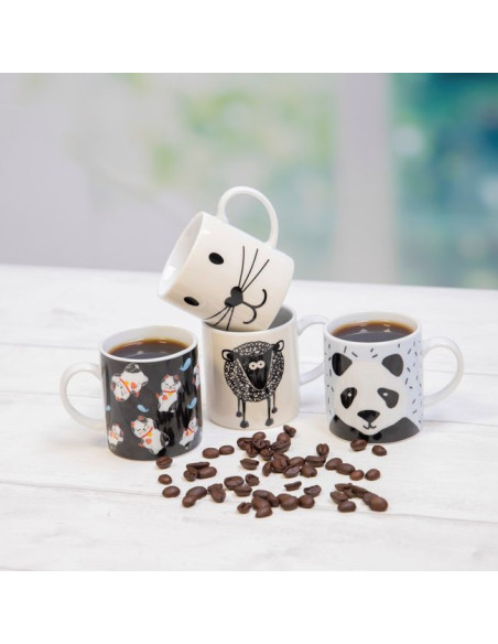 Espresso porcelanowa filiżanka z kocią buźką, 80 ml