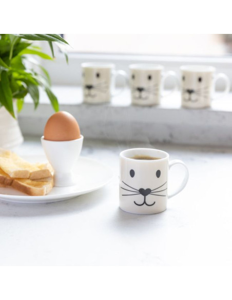 Espresso porcelanowa filiżanka z kocią buźką, 80 ml