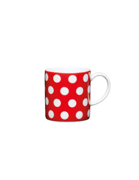 Espresso porcelanowa filiżanka w czerwone kropki 80 ml
