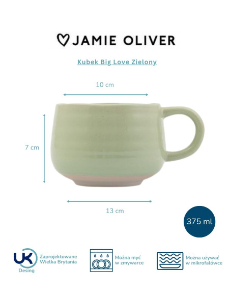 Jamie Oliver Kubek Big Love Zielony, 375 ml
