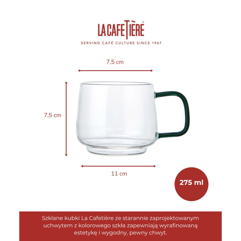 Zestaw 2 kubków szklanych La...