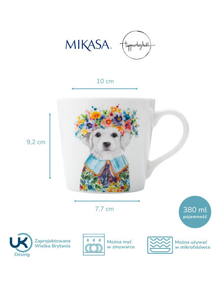 Mikasa Tipperleyhill, Kubek Porcelanowy Szczeniak - 380 ml