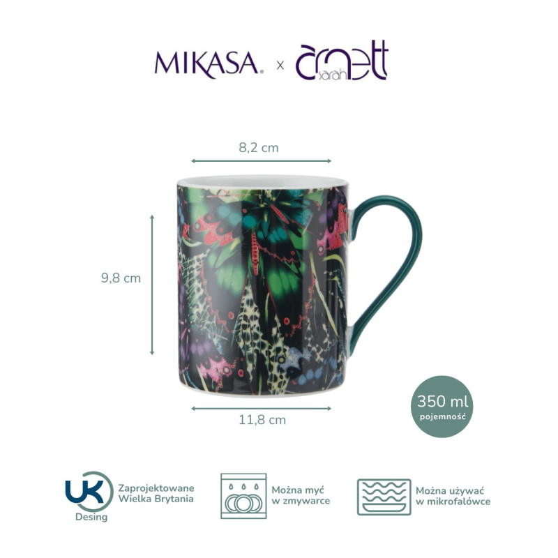 Mikasa Kubek porcelanowy Motyl, 350 ml