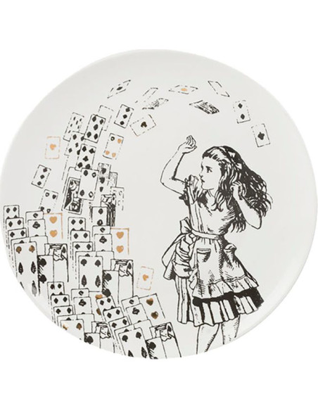 Alicja w Krainie Czarów Talerze Płaskie Porcelanowe 4 szt.