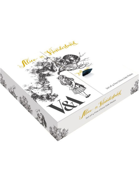 Alicja w Krainie Czarów Talerze Płaskie Porcelanowe 4 szt.