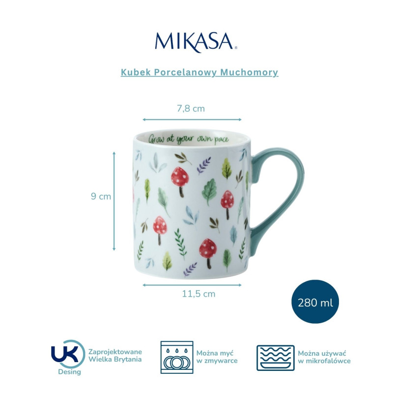 Mikasa, Kubek Porcelanowy Muchomory –...