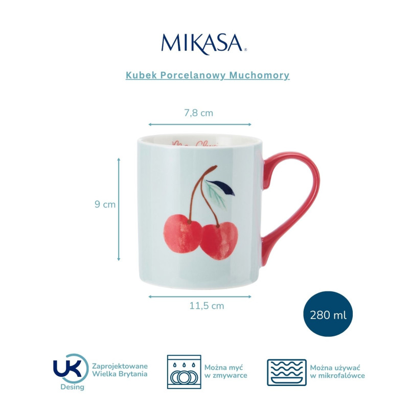 Mikasa, Kubek Porcelanowy Wiśnie –...
