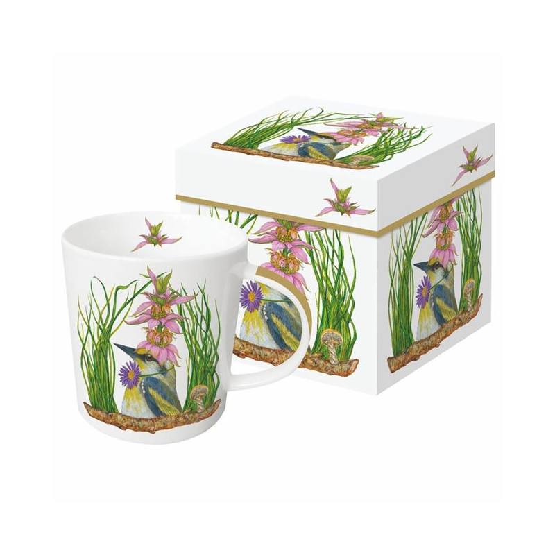 Ptak Kubek Porcelanowy w Ozdobnym...