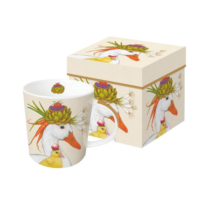 Łabędź Kubek Porcelanowy w Ozdobnym...