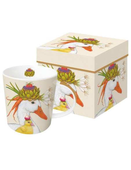 Łabędź Kubek Porcelanowy w Ozdobnym Pudełku, 400 ml