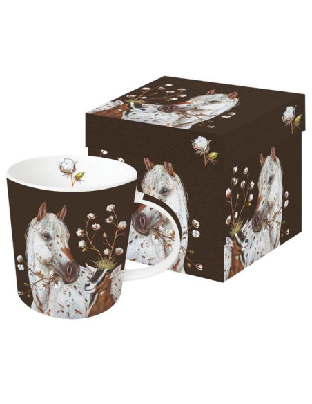 Koń & Kózka Kubek Porcelanowy w Ozdobnym Pudełku, 400 ml