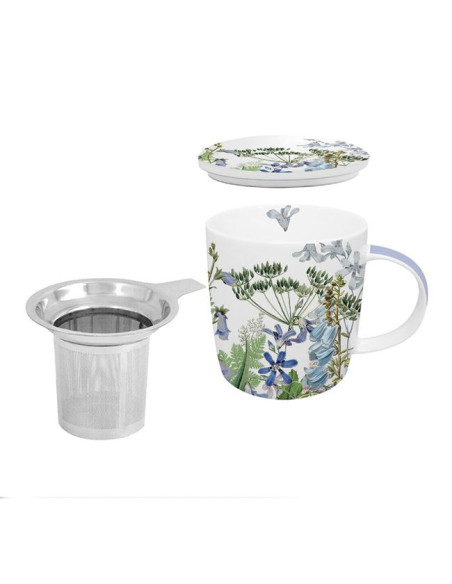 Kwiaty Polne Kubek z Pokrywką i Sitkiem, 350 ml