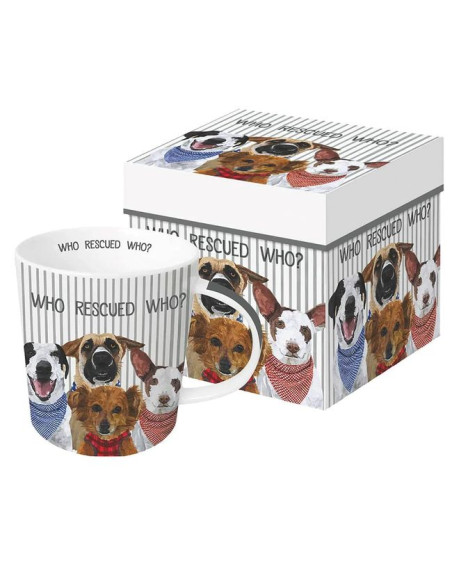 Psy w Chustach Kubek Porcelanowy w Ozdobnym Pudełku, 350 ml