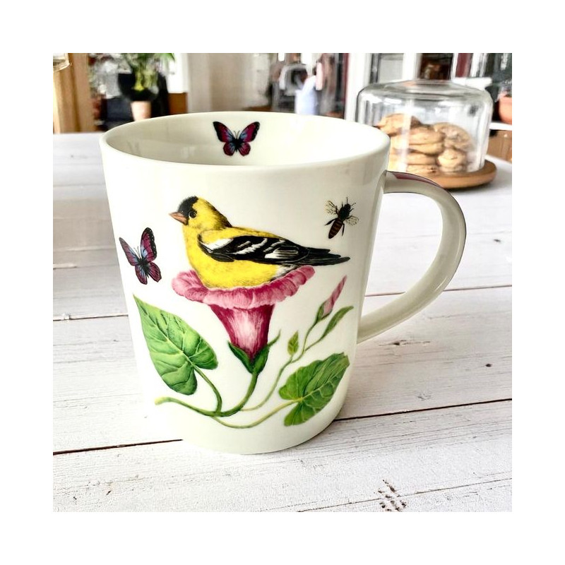 Ptaszek w Kielichu Kubek Porcelanowy...