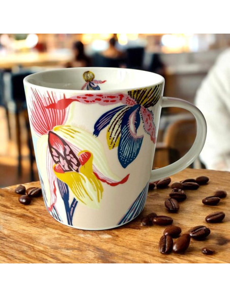 Storczyki Kubek Porcelanowy w Ozdobnym Pudełku 350 ml