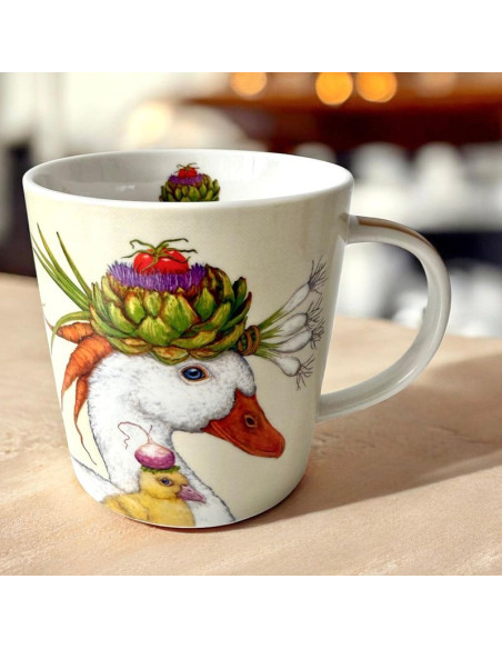 Łabędź Kubek Porcelanowy w Ozdobnym Pudełku, 400 ml