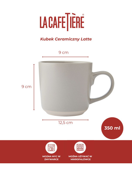 La Cafetière Kubek Ceramiczny Latte 350 ml