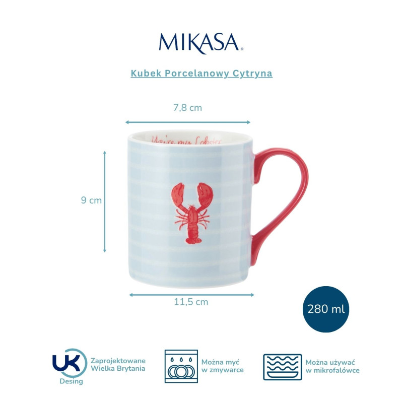Mikasa Kubek Porcelanowy Homar 280 ml