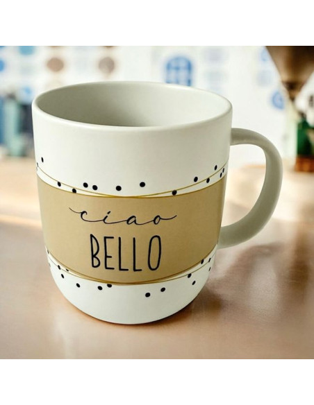 „Ciao Bello” Kubek Porcelanowy w Ozdobnym Pudełku 400 ml