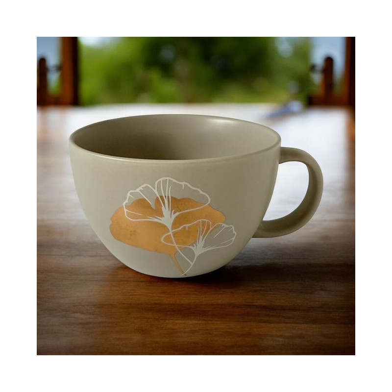 Złoty Liść Kubek Porcelanowy 550 ml