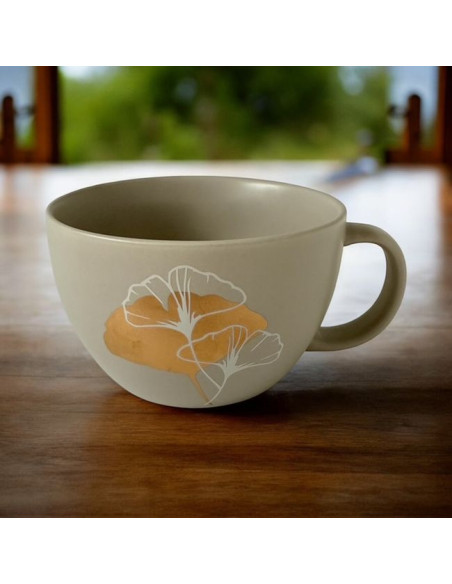 Złoty Liść Kubek Porcelanowy 550 ml