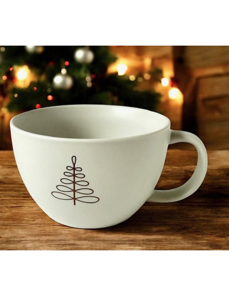 "Złota Choinka" Kubek Porcelanowy w Pudełku 550 ml