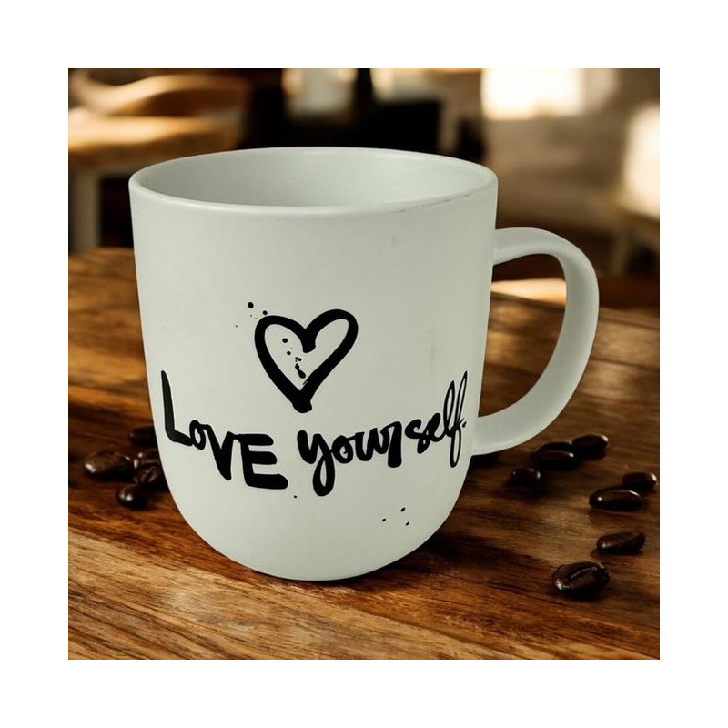 Kochaj Siebie Kubek Porcelanowy Biały...