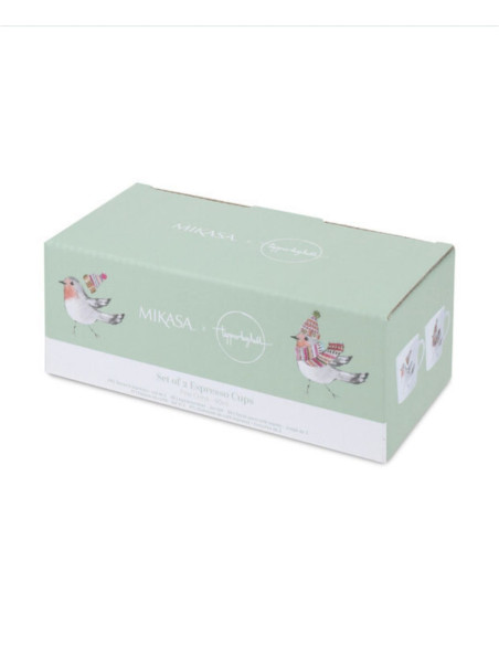 Mikasa TipperleyHill Robin Zestaw 2 Filiżanek do Espresso, 90 ml