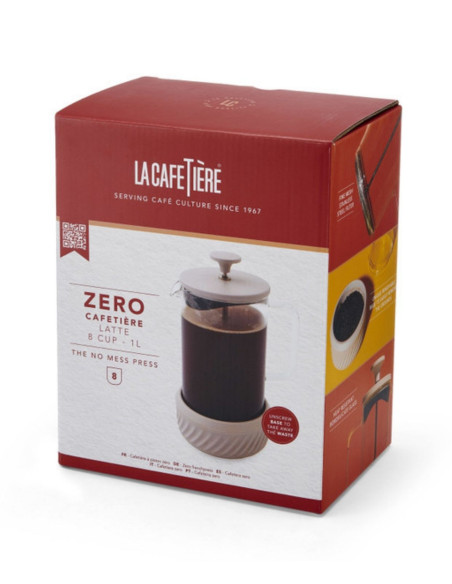 Zaparzacz do Kawy Typu French Press La Cafetiere Zero, kolor Kremowy, 1 litr
