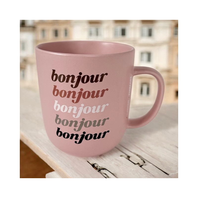 Bonjour Kubek Porcelanowy Różowy 400 ml 