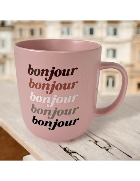 Bonjour Kubek Porcelanowy Różowy 400 ml 