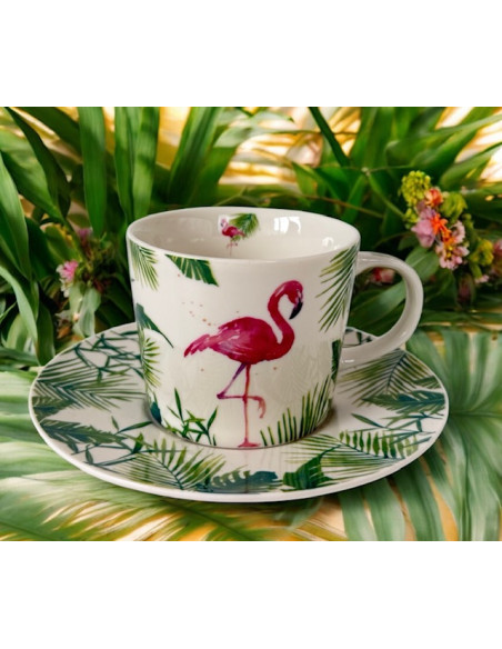 T. Flamingo Filiżanka z talerzykiem 200ml