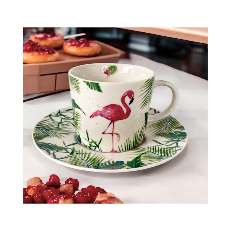 T. Flamingo Filiżanka z talerzykiem...