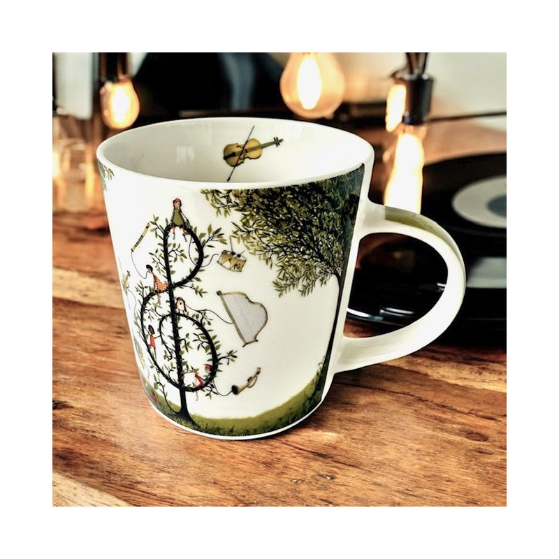 Muzyka Kubek Porcelanowy w Ozdobnym...