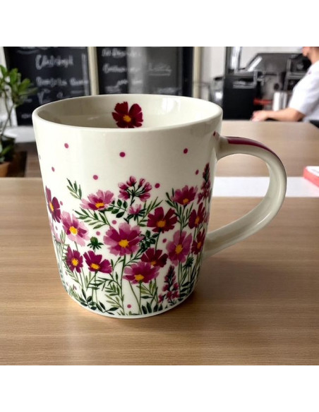 Hortensje Kubek Porcelanowy w Ozdobnym Pudełku, 400 ml