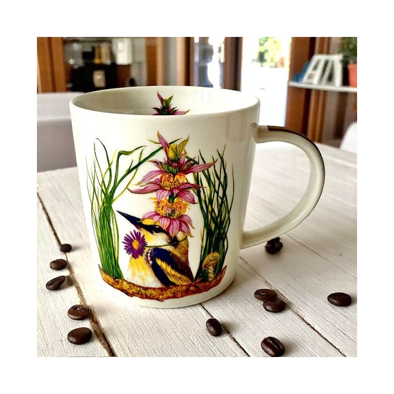 Ptak Kubek Porcelanowy w Ozdobnym...